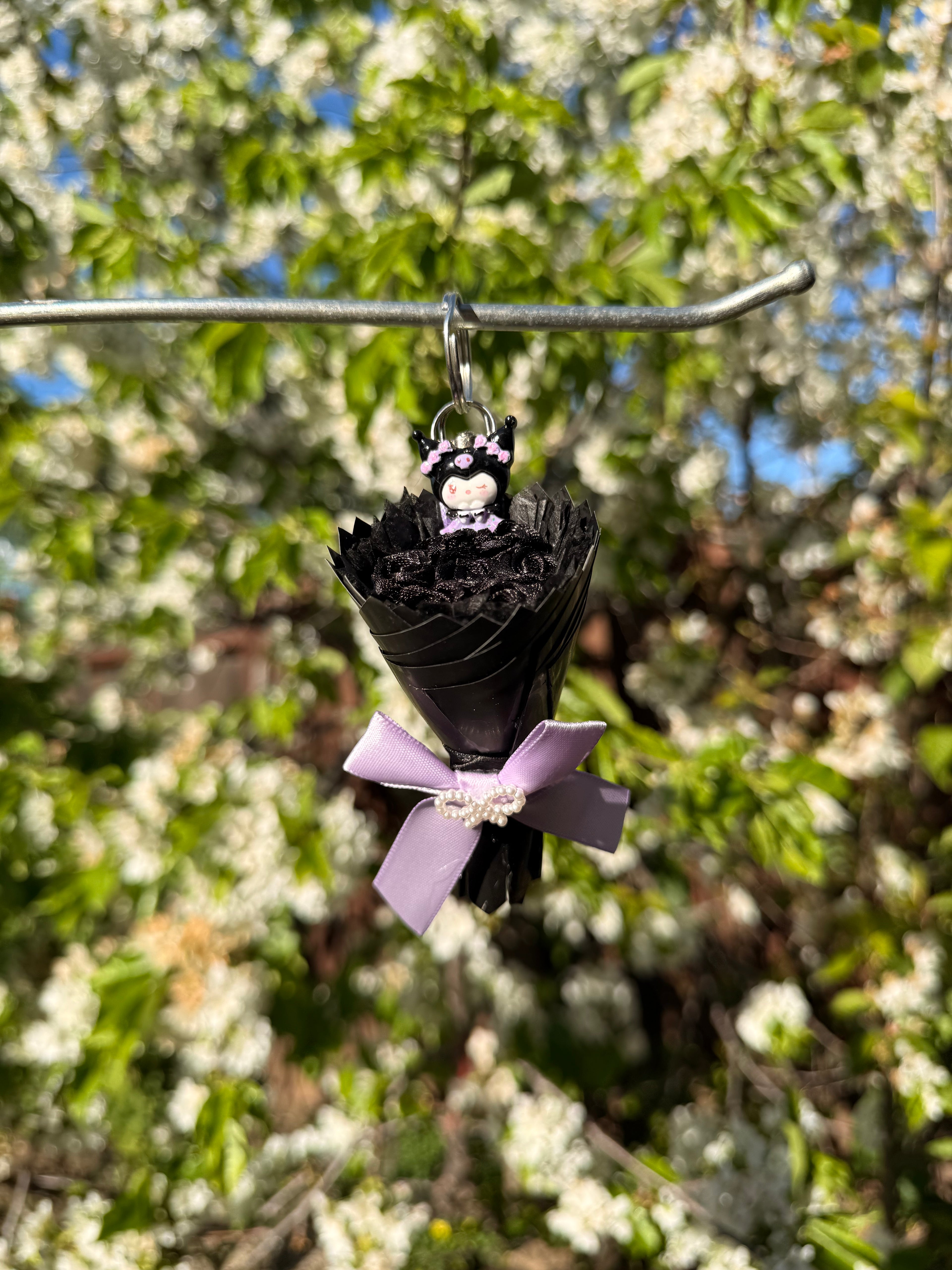 Black Kuromi Keychain