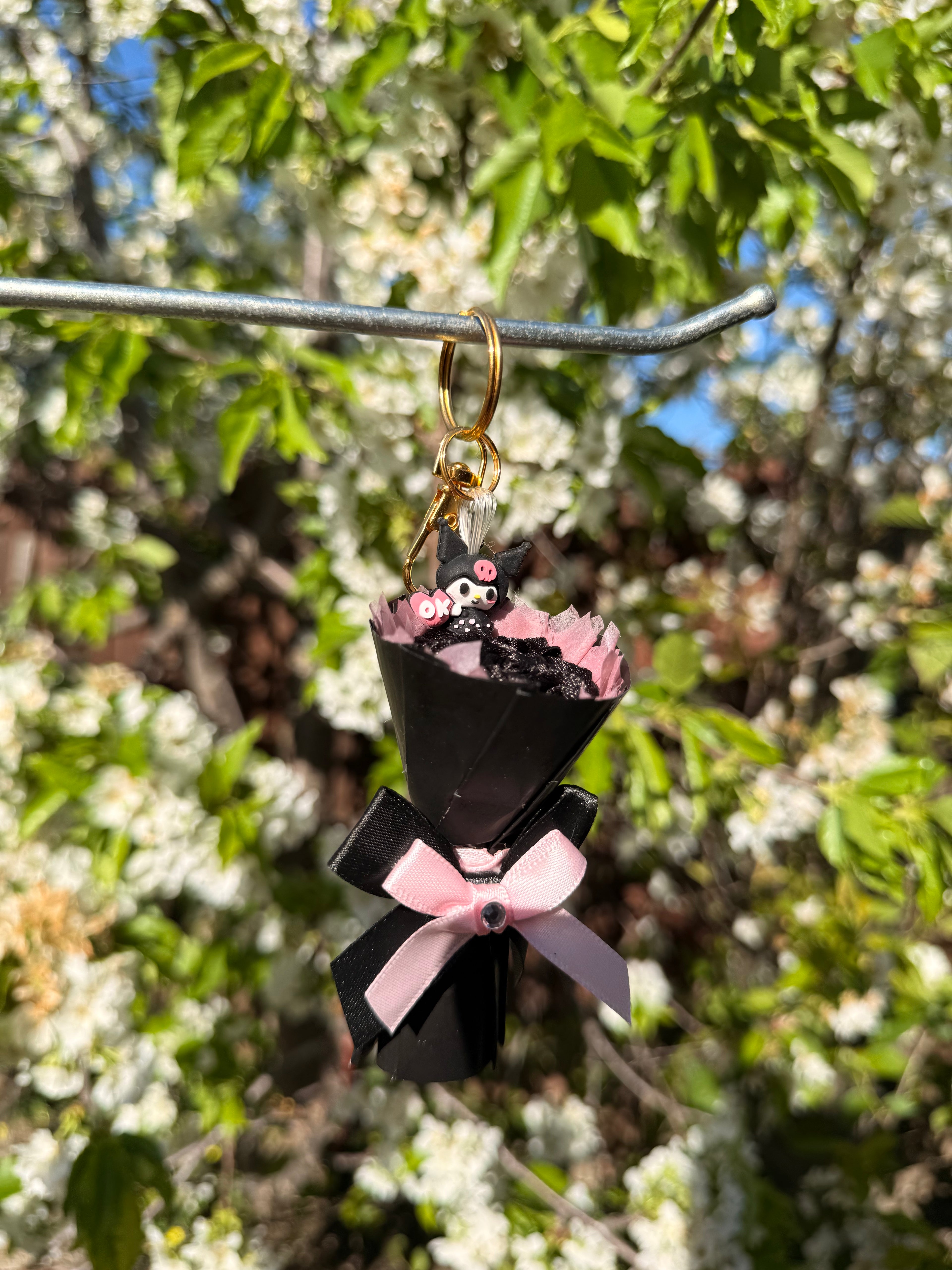 Black Kuromi Keychain
