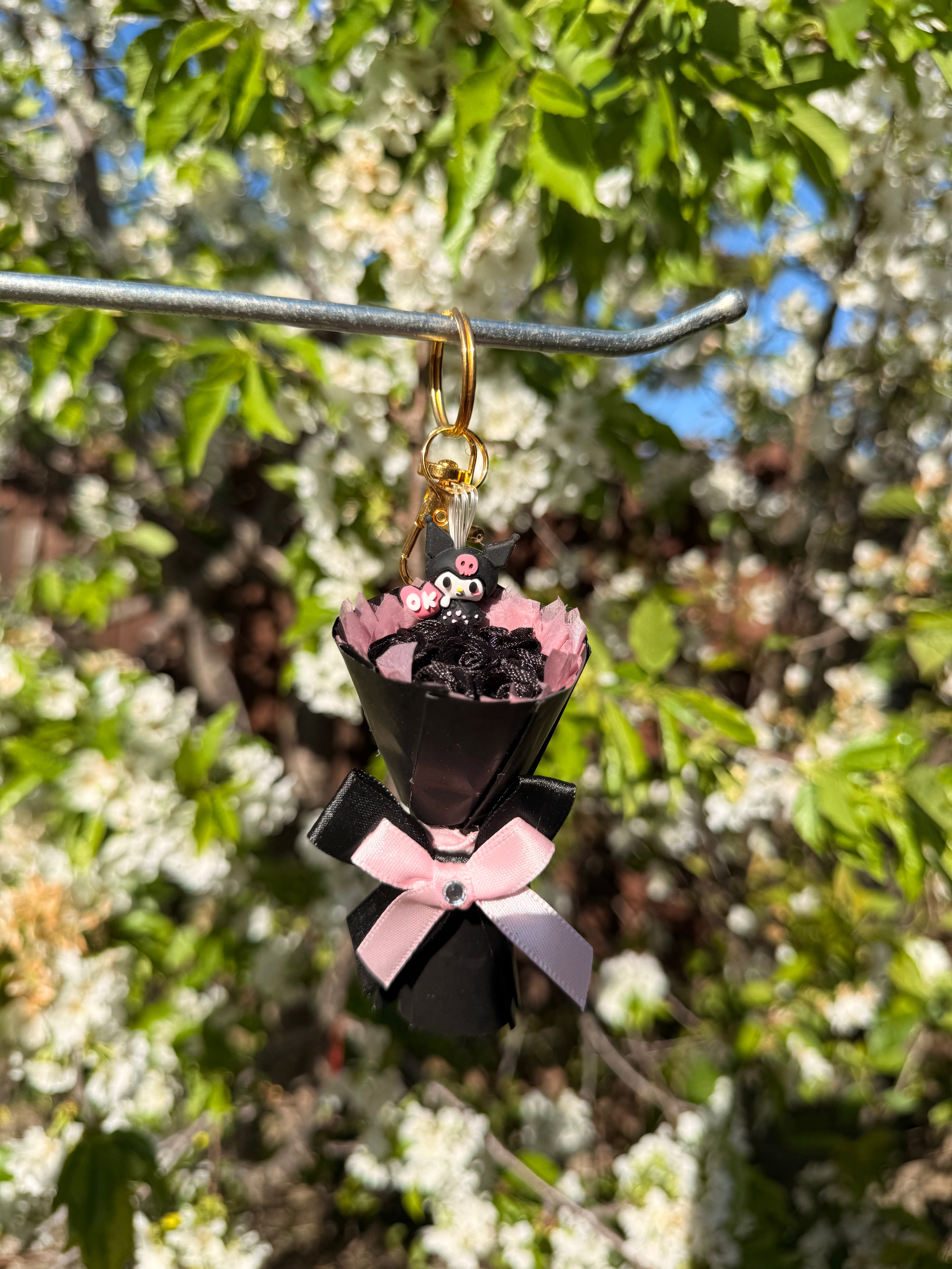 Black Kuromi Keychain